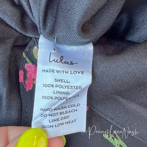 NWT Lulu's Blooming Love Floral Print Ruffled Jumpsuit Black - Picture 8 of 15